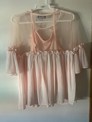 Blusa Lily Moon tul y flores S