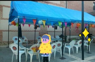 Carpa 3.85m Ancho x 3,60 alto y 6 m largo.
