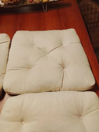 4 Cojines para Silla Beige