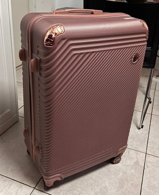 Maleta de viaje Velero rosa y dorada