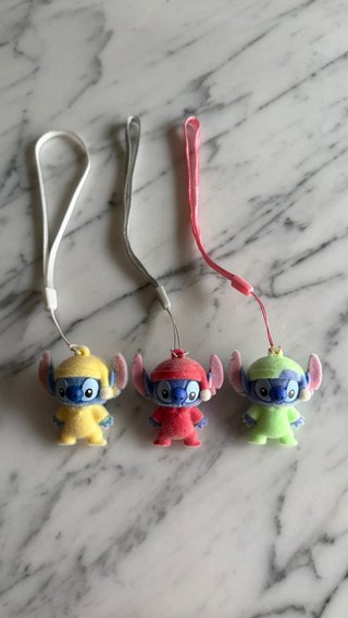 Lote 3 Colgantes Stitch Disney Móvil/Bolsos