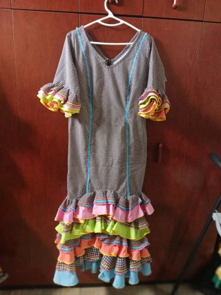 Traje de flamenca volantes