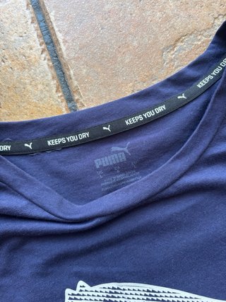 Camiseta Puma Azul Marino Logo Grande