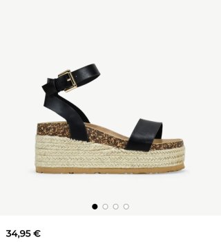 Sandalias BOSANOVA Piel Vegana Negra Talla 36