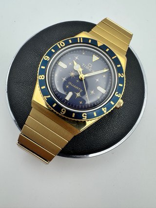 Reloj Timex Dorado y Azul