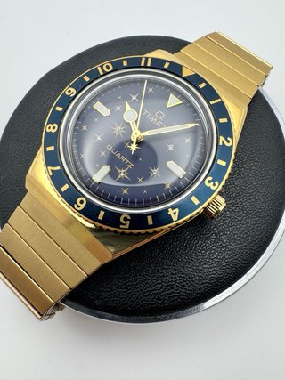 Reloj Timex Dorado y Azul