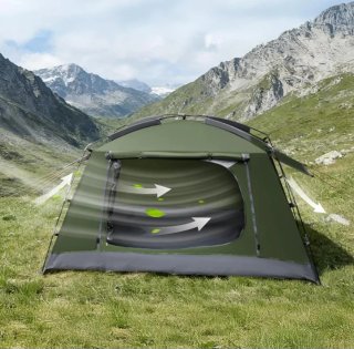 Tienda de campaña verde Night Cat