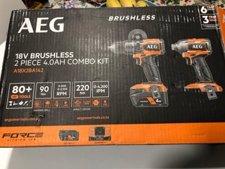 Taladro percutor AEG 18V con baterías