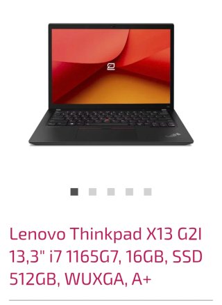 Lenovo Thinkpad X13 G2I 13,3 i7 16GB SSD 512GB