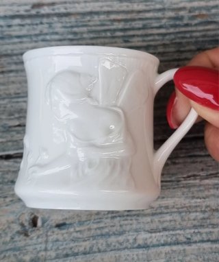 Set caffè espresso Ginori collezione "Iris Bianco"