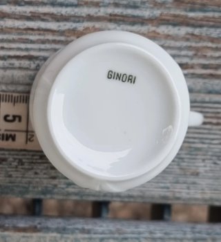 Set caffè espresso Ginori collezione "Iris Bianco"