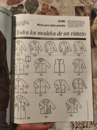 Revista burda marzo 96 tallas grandes