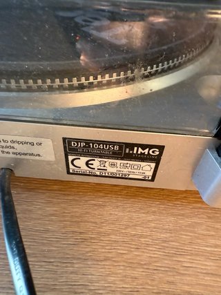 Tocadiscos IMG Stageline DJP-104USB con capsula