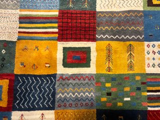 Tappeto Patchwork Multicolor Giallo