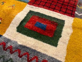 Tappeto Patchwork Multicolor Giallo