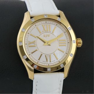 Reloj RSW Oro y Diamantes Esfera Blanca