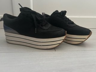 Deportivas plataforma negras talla 36