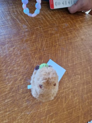 Capibara de peluche con zanahoria