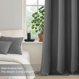 Cortinas opacas gris oscuro