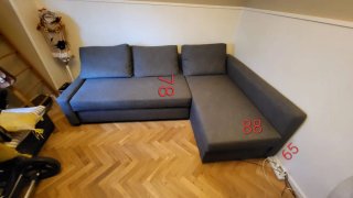 Divano letto chaise longue grigio Ikea - MISURE NELLE FOTO