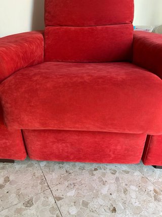 Sofá relax reclinable microfibra aterciopelada