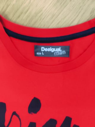 Camiseta Desigual Hombre Roja
