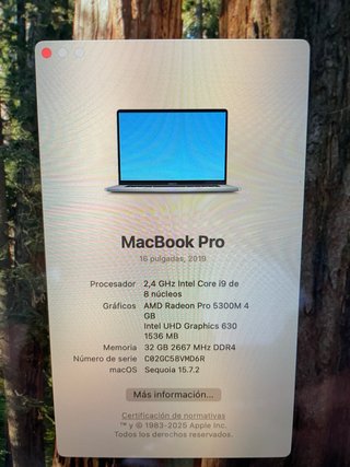 MacBook Pro 16 i9 32GB RAM 512GB SSD