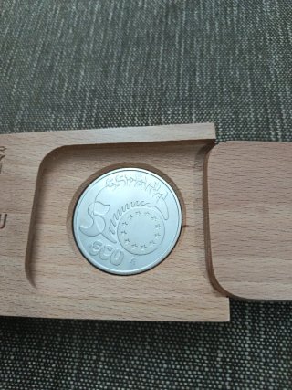Moneda Plata 5 ECU 1989
