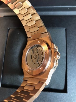 Seiko Mod - Nautilus "Open Heart" (Oro Rosa)