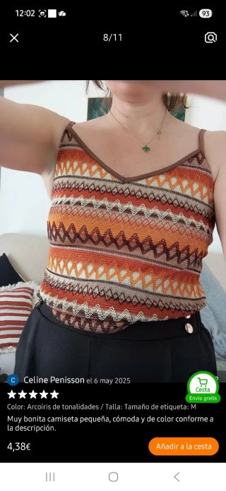 Camiseta nueva sin etiqueta talla L multicolor