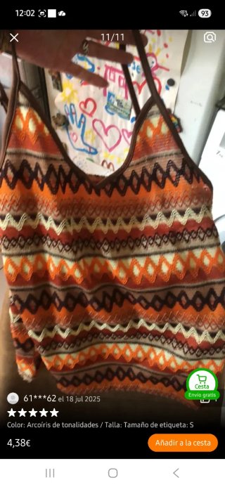 Camiseta nueva sin etiqueta talla L multicolor