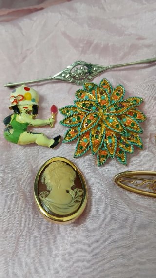 Lote Joyería Vintage Años 50 a 70 Broches