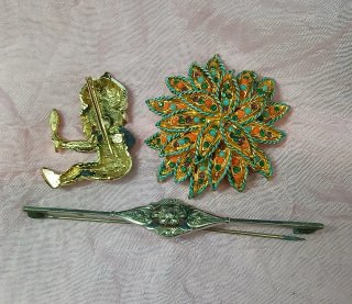 Lote Joyería Vintage Años 50 a 70 Broches