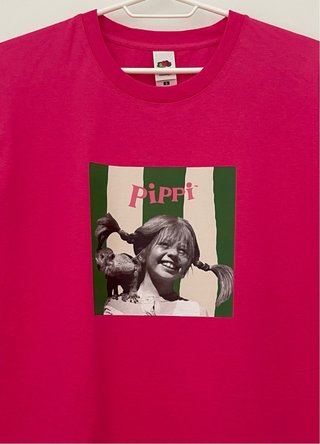 Pippi Langstrump Camiseta Fuchsia Retro Vintage