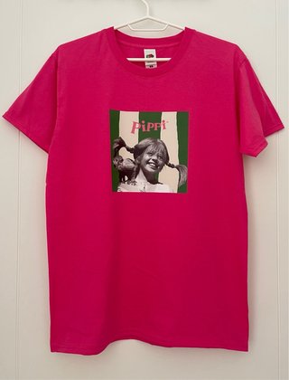 Pippi Langstrump Camiseta Fuchsia Retro Vintage
