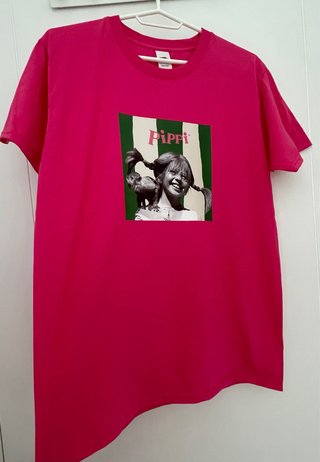 Pippi Langstrump Camiseta Fuchsia Retro Vintage