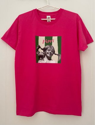 Pippi Langstrump Camiseta Fuchsia Retro Vintage