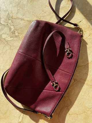 Bolso Coach Piel Morado Satchel/Crossbody