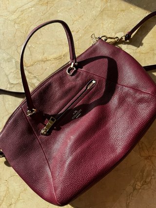 Bolso Coach Piel Morado Satchel/Crossbody