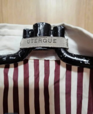 Blusa Uterqüe rayas marrón y blanco