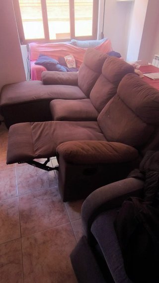 Sofá Chaiselongue Marrón