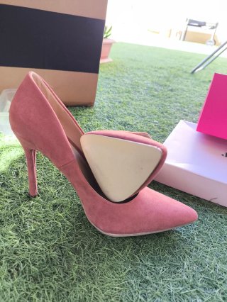 Zapatos tacón rosa JustFab talla 38 nuevos