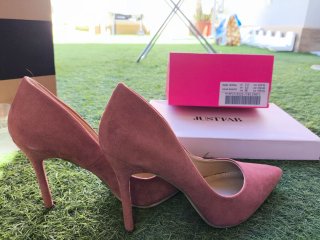 Zapatos tacón rosa JustFab talla 38 nuevos
