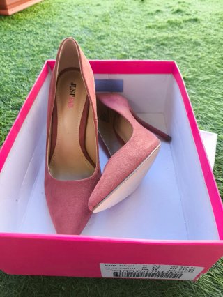 Zapatos tacón rosa JustFab talla 38 nuevos