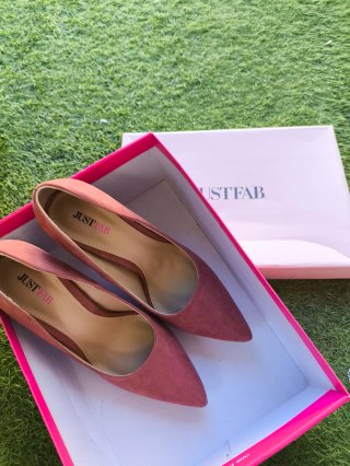 Zapatos tacón rosa JustFab talla 38 nuevos