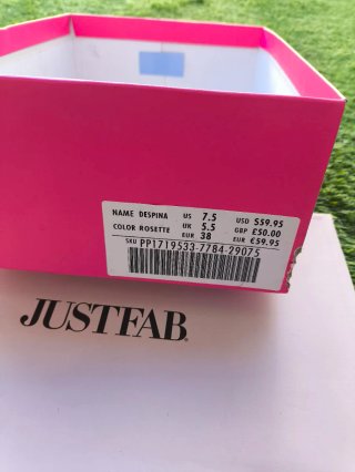 Zapatos tacón rosa JustFab talla 38 nuevos