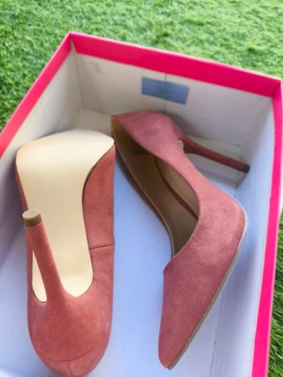 Zapatos tacón rosa JustFab talla 38 nuevos