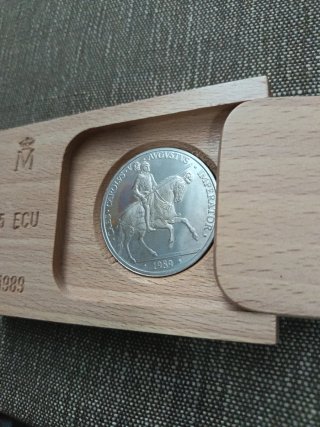 Moneda Plata 5 ECU 1989