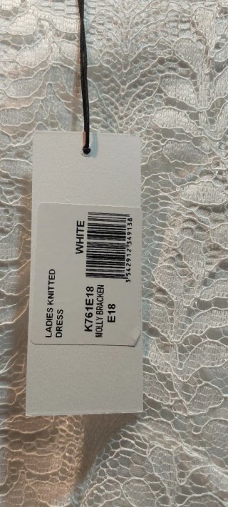Vestido blanco encaje manga corta Molly Bracken