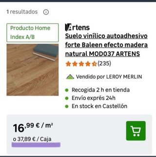 Suelo vinílico adhesivo LEROY MERLIN